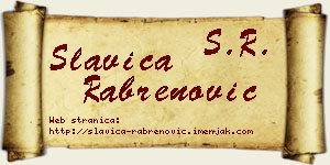 Slavica Rabrenović vizit kartica